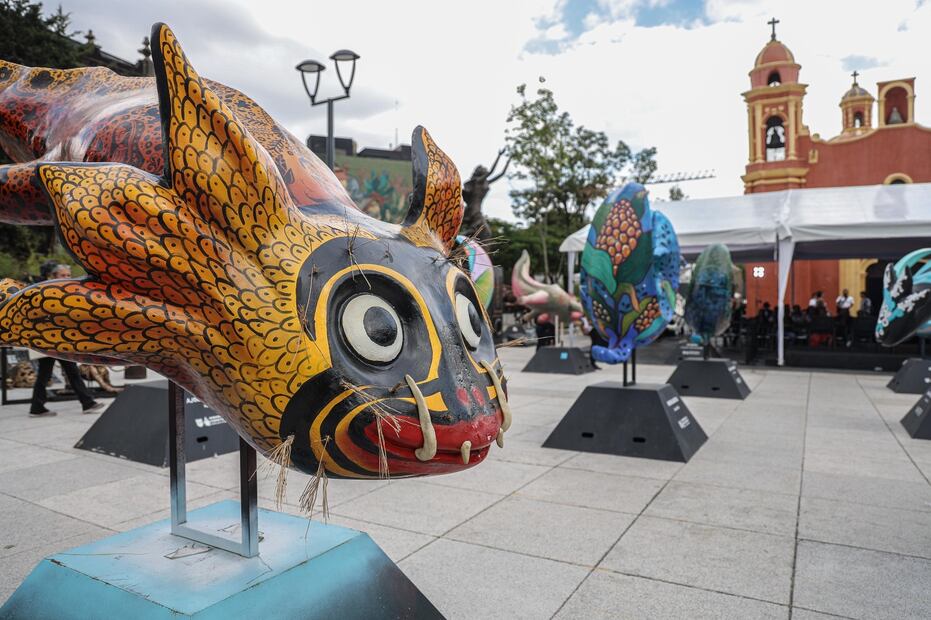 La CDMX se llena de color con esta expo de ajolotes. Foto: Gabriel Pano / EL UNIVERSAL