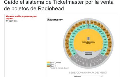 Radiohead colapsa el sistema Ticketmaster
