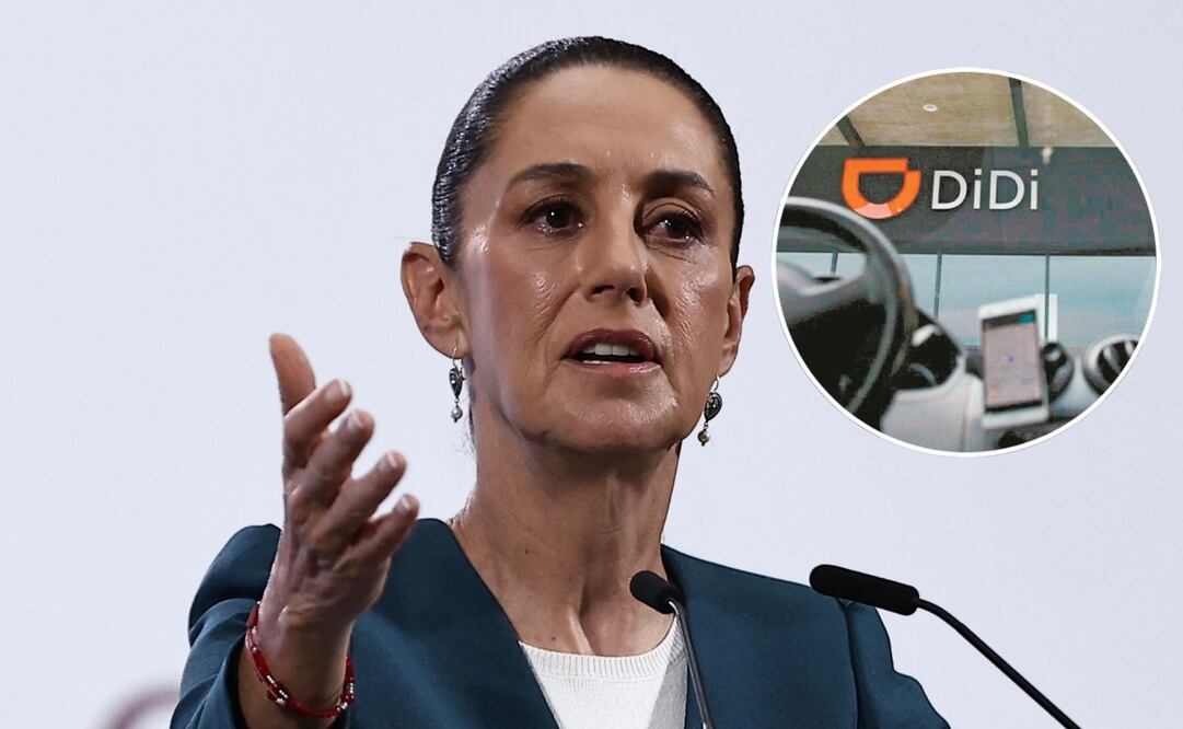 Claudia Sheinbaum en su conferencia matutina del 9 de julio de 2025. Fotos: Berenice Fregoso / EL UNIVERSAL y Pixabay