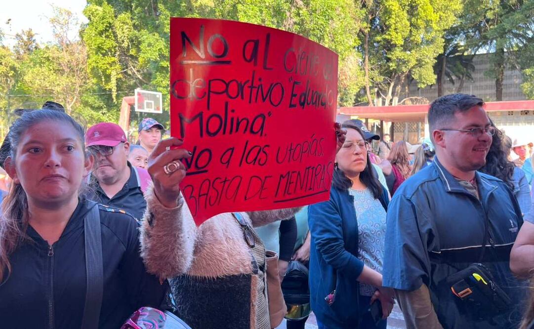 Protestan por cierre de Deportivo Eduardo Molina por construcción de Utopía (06/02/2025). Foto: Rafael García / EL UNIVERSAL