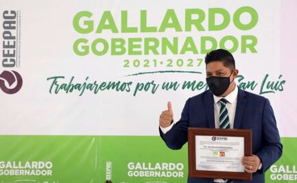 Ricardo Gallardo recibe constancia de mayoría como gobernador electo de San Luis Potosí