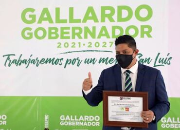 Ricardo Gallardo recibe constancia de mayoría como gobernador electo de San Luis Potosí