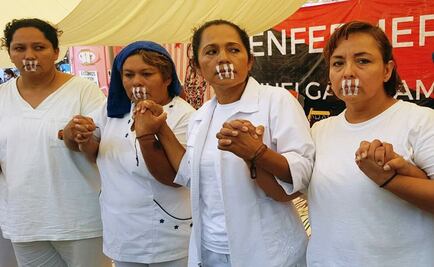 Huelga de hambre de enfermeras cumple 8 días en Chiapas