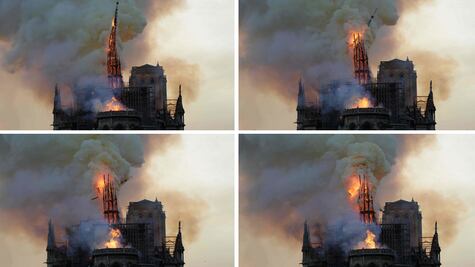 Notre Dame: cómo fue el incendio de la icónica catedral francesa en fotos y gráficos