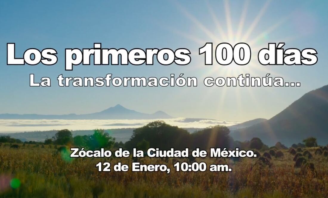 En el video, la mandataria federal también invita a la ciudadanía a su informe por los primeros 100 días de gobierno. Foto: Captura de video