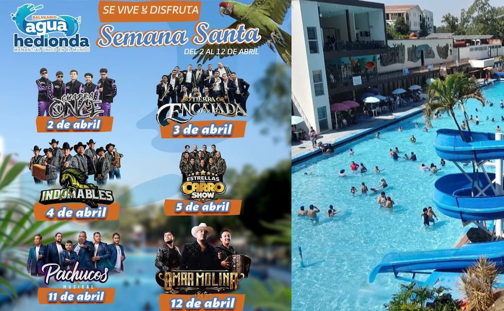 Estos son los grupos que se presentarán en Semana Santa 2026. Foto: Instagram @balneario_agua_hedionda