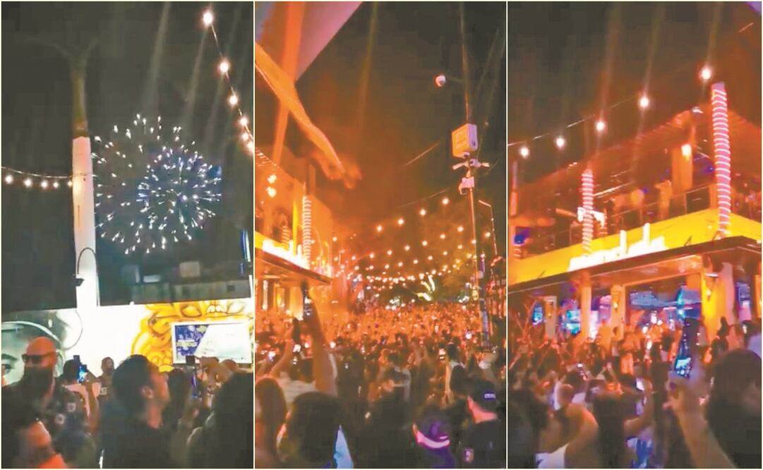 En redes sociales circularon videos en los que se aprecia la Quinta Avenida llena de gente celebrando. Fotos: Captura de video