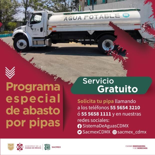 Prevén que fuga de agua en tubería de La Magdalena Contreras quede reparada en 12 horas