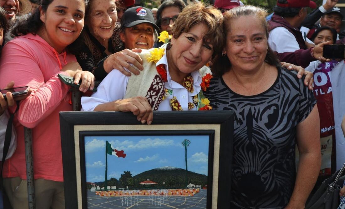 Además de Atlacomulco, Delfina Gómez estuvo también en Acambay Jocotitlán y Lerma. Foto: Especial