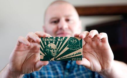 La ciudad de EU que creó su propio billete de madera debido al Covid-19