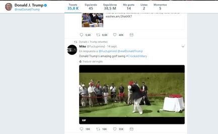 ​Trump comparte video en Twitter donde “agrede” a Hillary Clinton