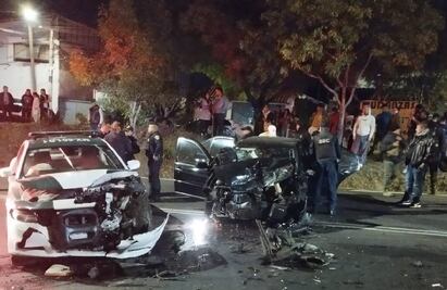 Choque entre auto y patrulla deja 3 heridos y un muerto en Tlalpan 