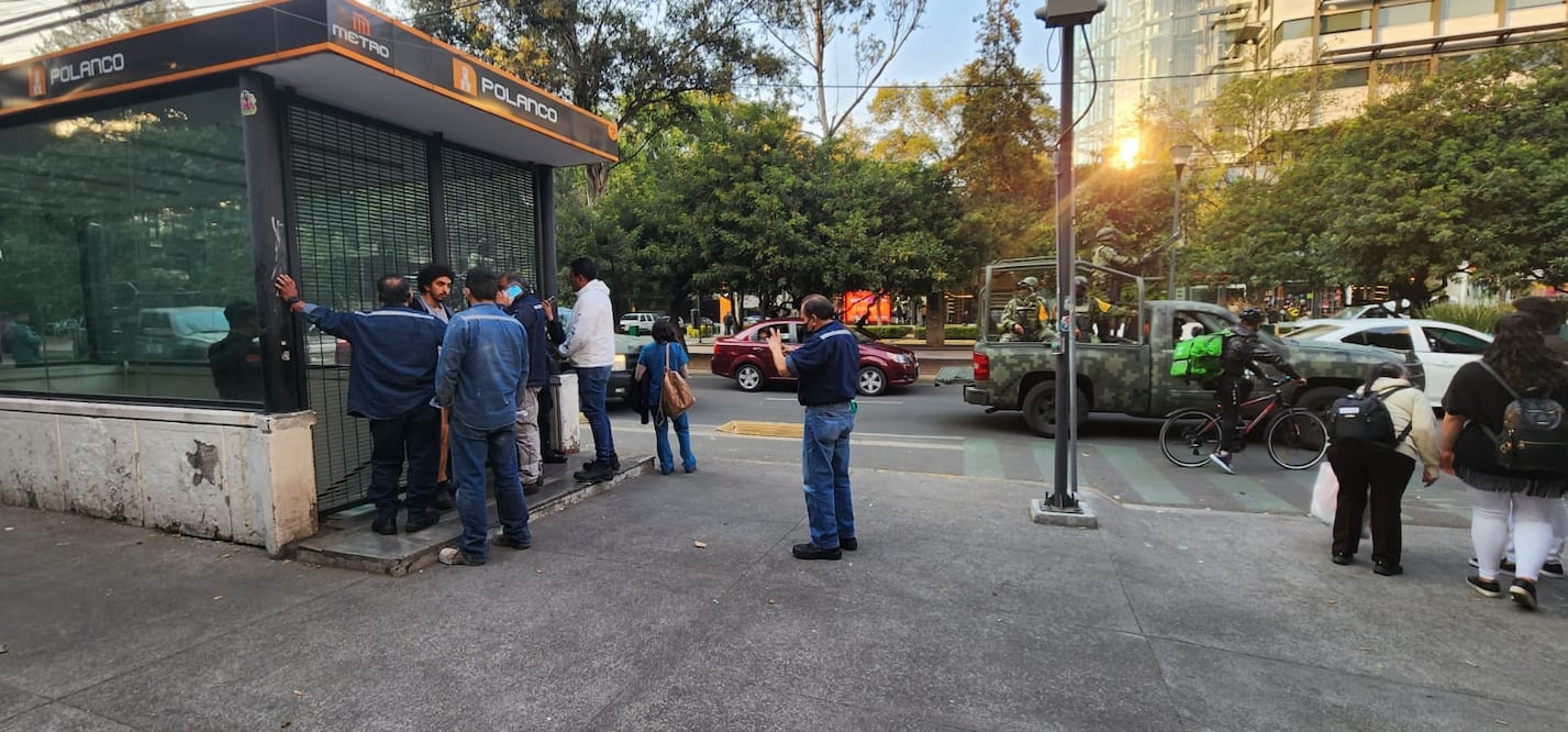 Metro Polanco cerrado. Fotografía de Fernanda Rojas EL UNIVERSAL