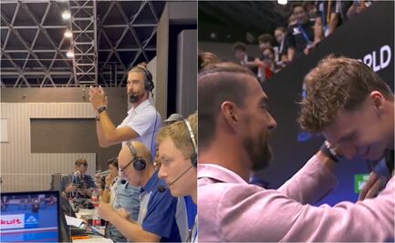 VIDEO: La increíble reacción de Michael Phelps al ver a Leon Marchand romper su récord mundial