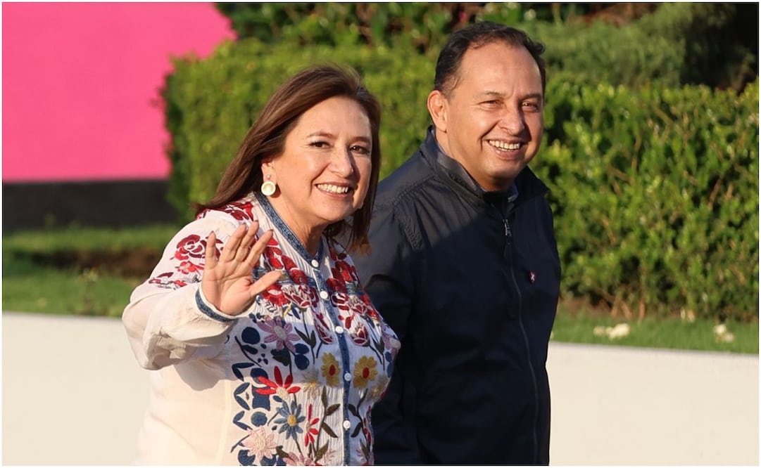 Xóchitl Gálvez acude al ensayo del primer debate presidencial en las oficinas del INE. Foto: Berenice Fregoso/EL UNIVERSAL