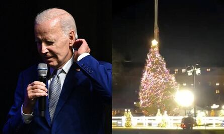VIDEOS. Árbol de Navidad de la Casa Blanca queda derribado tras fuertes vientos 