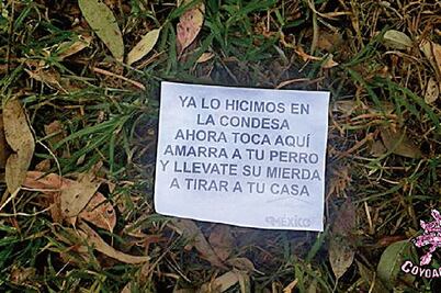 Amenazas llegan a Paseos de Tasqueña