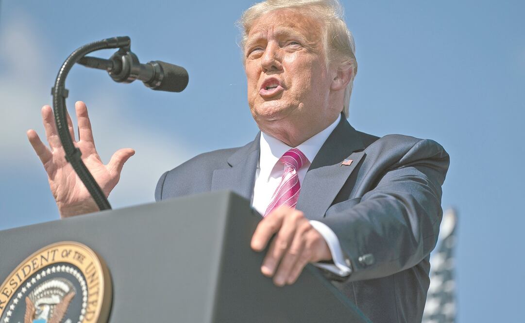 El presidente estadounidense, Donald Trump, durante un mitin en Carolina del Norte. Foto: Evan Vucci. AP