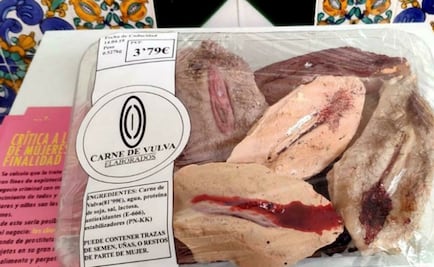 "Carne de vulva", la escultura que denuncia la explotación sexual