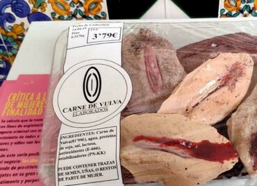 "Carne de vulva", la escultura que denuncia la explotación sexual