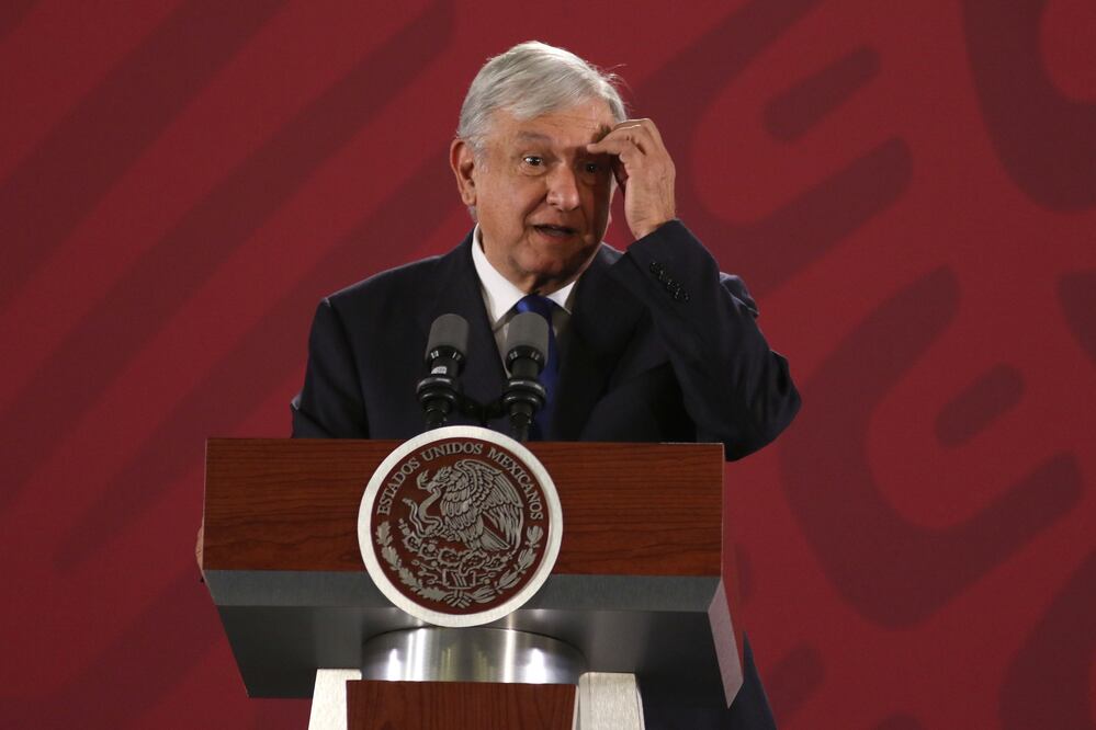El Presidente Andrés Manuel López Obrador durante una conferencia mañanera