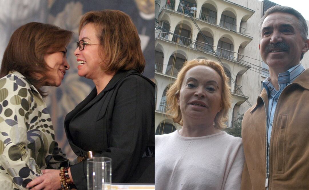 Josefina Vázquez Mota con Elba Esther y el ex candidato a la presidencia por el PRI, Roberto Madrazo, con la maestra. (FOTO: ARCHIVO EL UNIVERSAL)