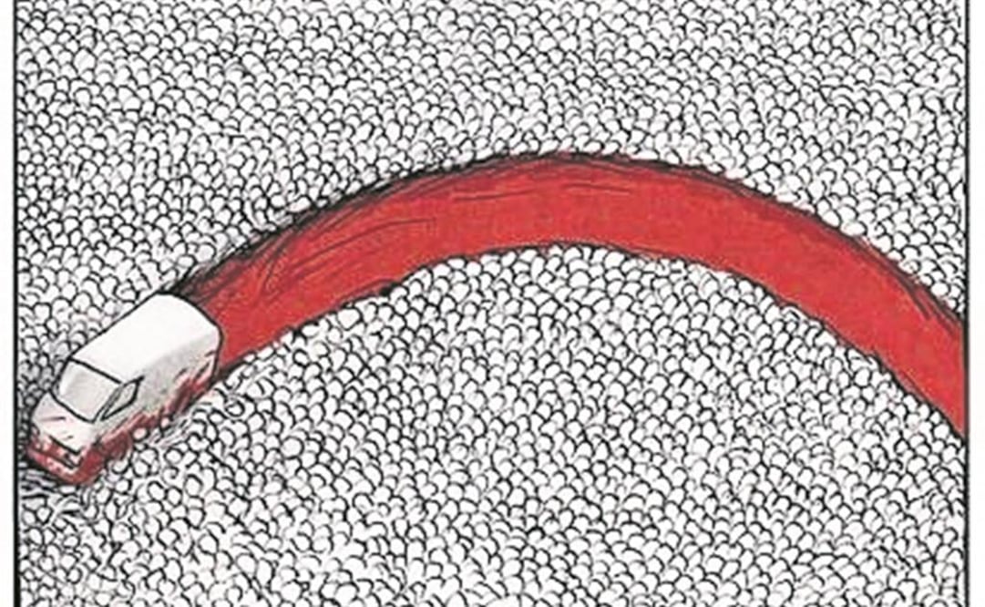 El martirio de los inocentes, cartón de Boligán (ARCHIVO EL UNIVERSAL)