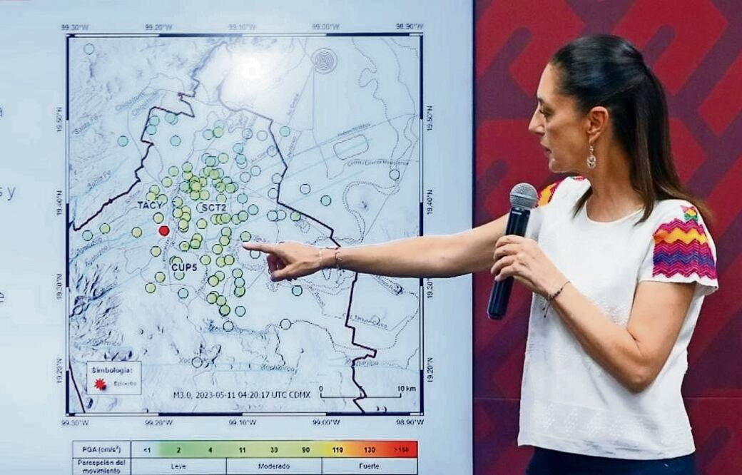 Claudia Sheinbaum expuso que desde 2019 se han invertido 40.3 millones de pesos para la red de monitoreo de sismos. Foto: Especial