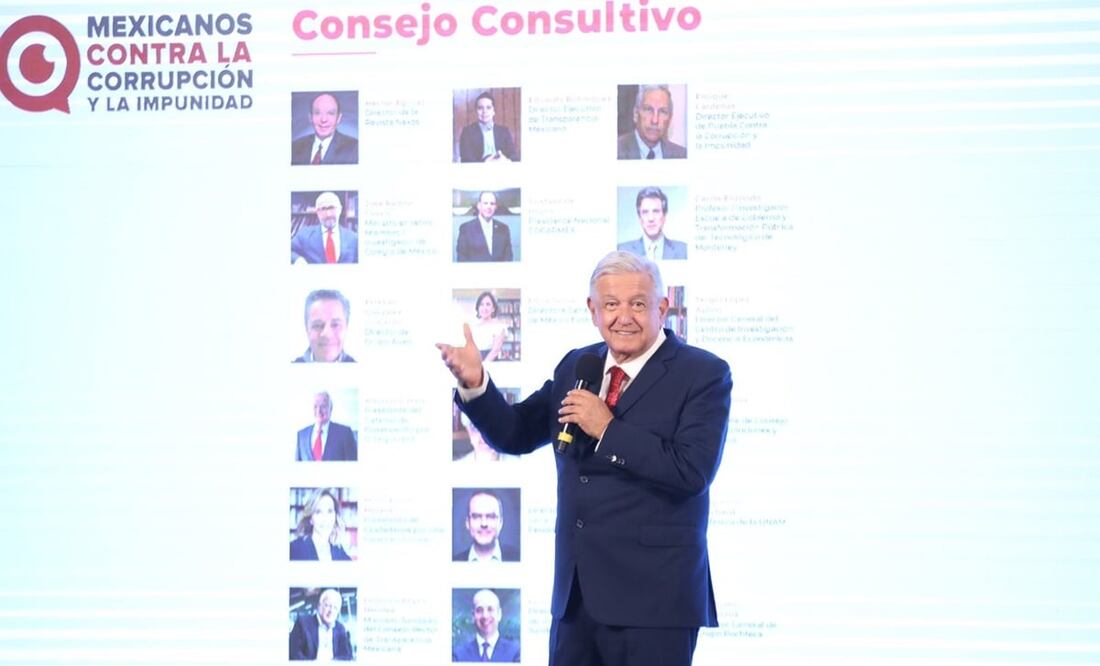En distintas mañaneras, el Presidente ha exhibido al Consejo Consultivo de Mexicanos contra la Corrupción. Foto: Germán Espinosa / EL UNIVERSAL