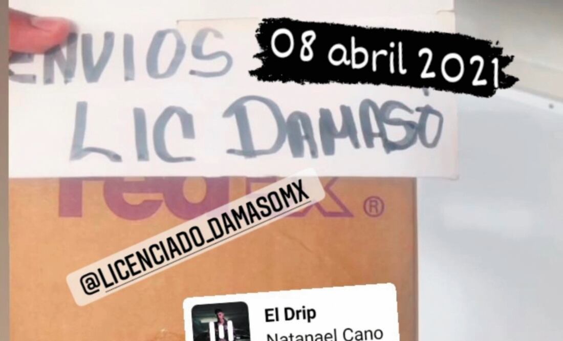 Los envíos de Lic. Dámaso son presumidos en redes sociales. Foto: ESPECIAL