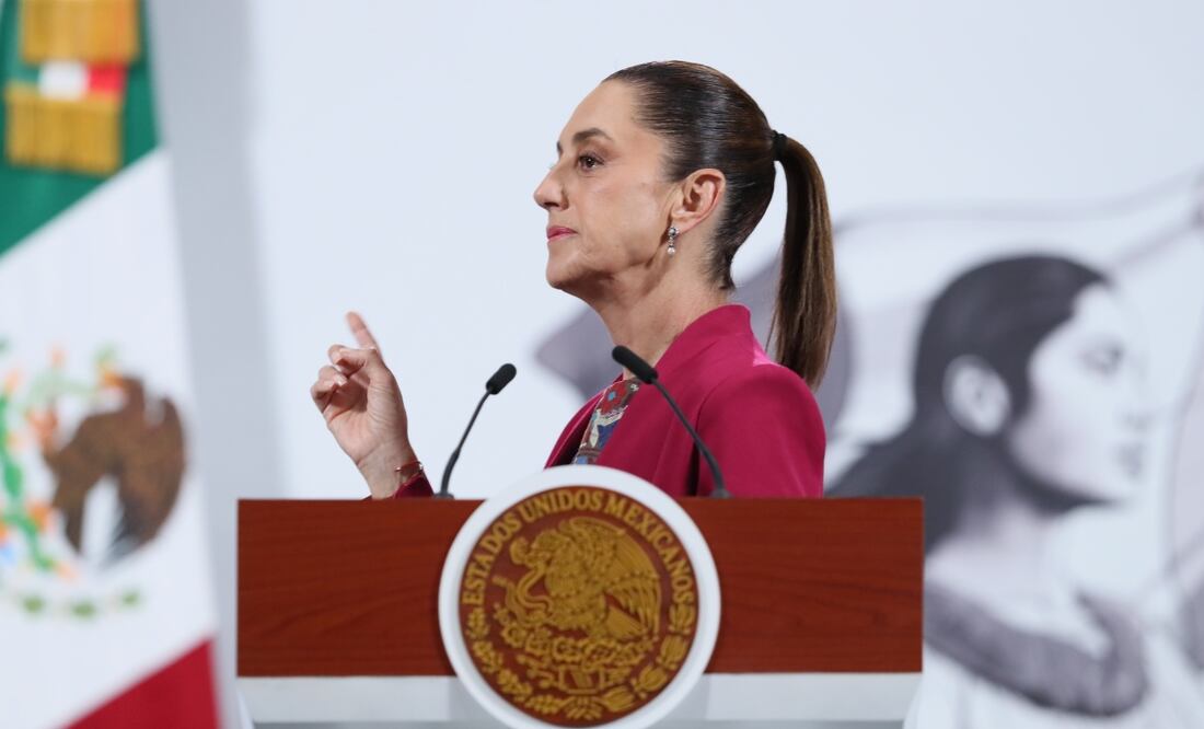 Claudia Sheinbaum Pardo en su conferencia matutina del 18 de septiembre de 2025. EFE/Mario Guzmán