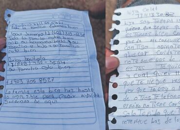 “La familia está bien, haz hasta lo posible por pedir ayuda”