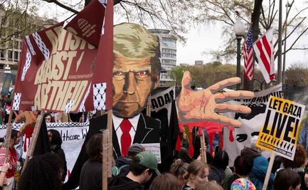 FOTOS: Aranceles desatan protestas contra Trump; "no al fascismo en América", claman manifestantes