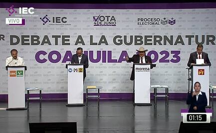 Sigue EN VIVO el primer debate entre candidatos a la gubernatura de Coahuila