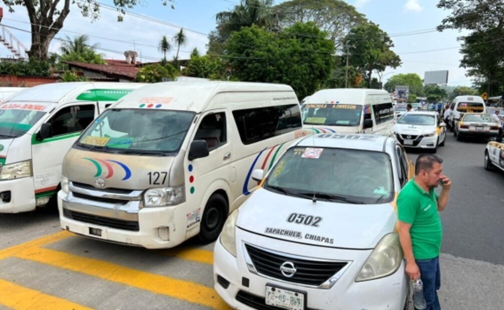 Por inseguridad, transportistas de Chiapas realizan paro parcial de actividades