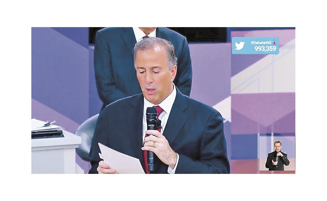 El vídeo contiene la escena  del debate donde Meade acusó a Salgado. Foto: Captura de Pantalla
