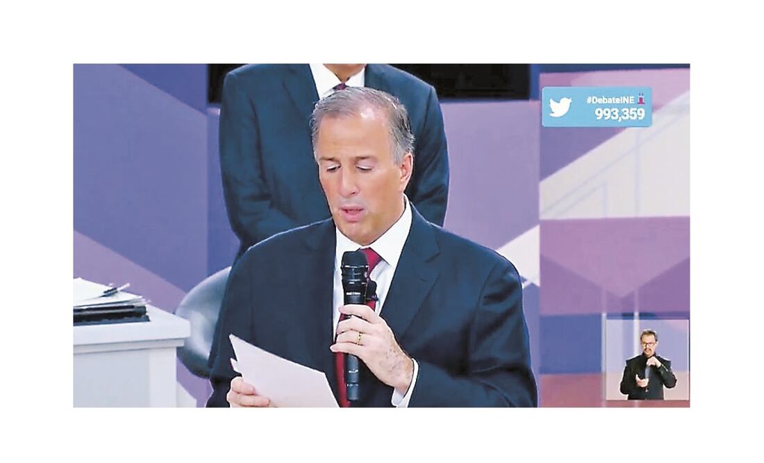 El vídeo contiene la escena  del debate donde Meade acusó a Salgado. Foto: Captura de Pantalla