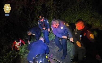 Rescatan a cuatro menores en barranco de Chapultepec; SSC y Bomberos realizaron maniobra a rapel