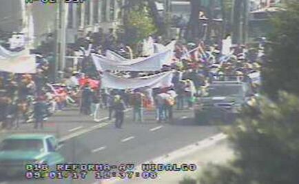 Manifestación afecta circulación en avenida Hidalgo 