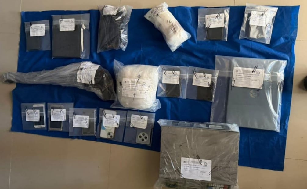 Objetos asegurados durante cateos en Tamaulipas (04/03/2026). Foto: Especial