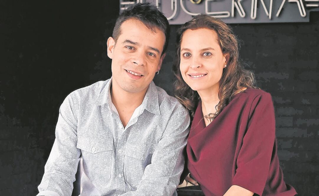 Leonardo y Marina de Tavira, con quien actuó en la obra Obsesión. Foto: Agustín Salinas/EL UNIVERSAL