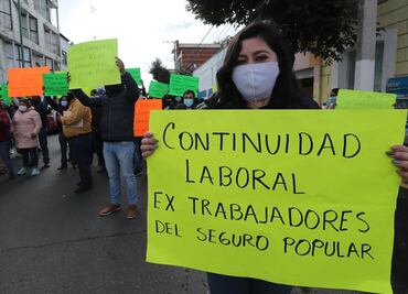 Extrabajadores del Seguro Popular en Toluca piden ser reinstalados en el Insabi