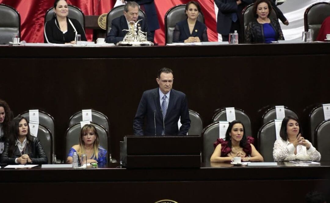 El senador Mauricio Kuri . Foto: Tomada de Twitter @CanalCongreso