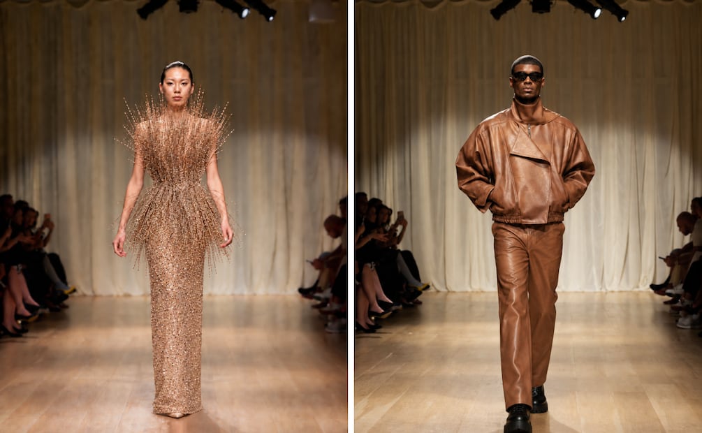 Edher Gin presentó su colección oro vivo en NYFW. Foto: Cortesía Edher Gin