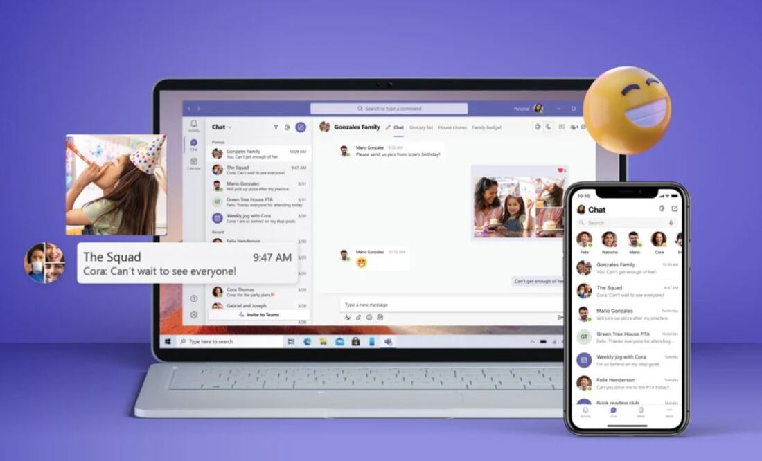 Accede a videollamadas, chats y comparte archivos.