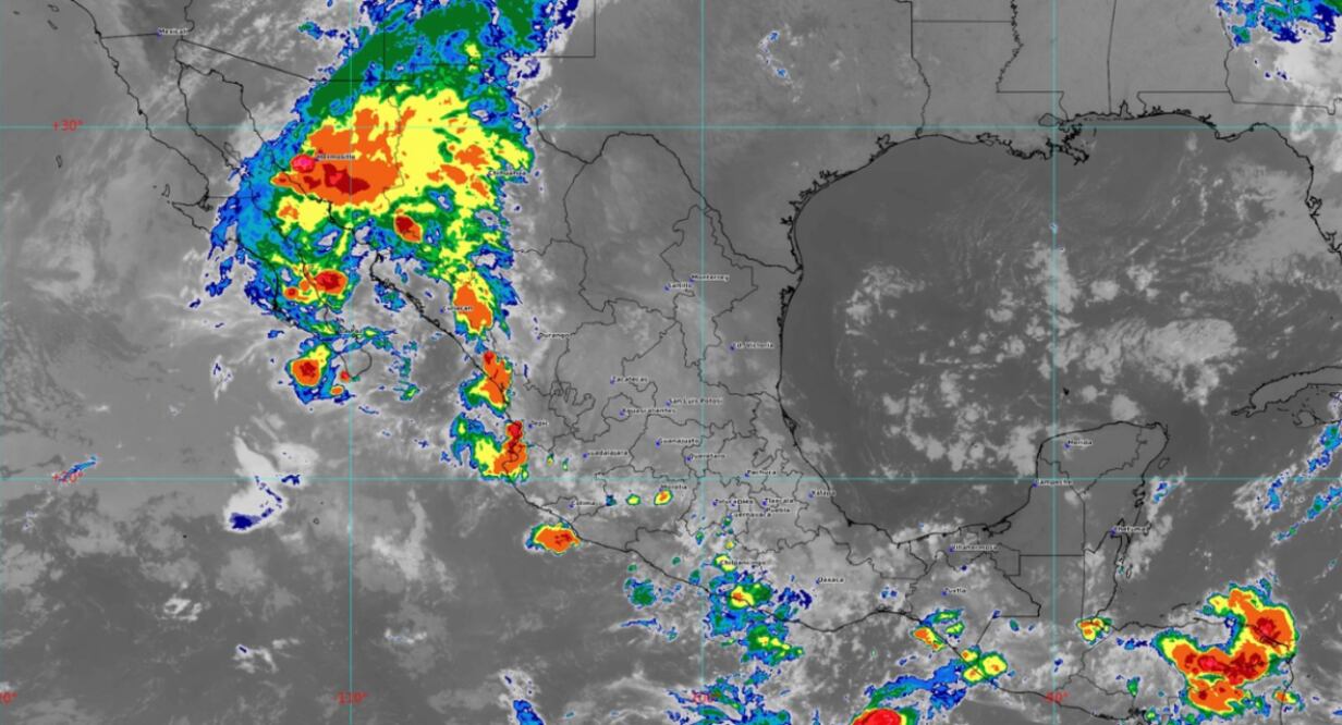 Localización del Ciclón post-tropical Raymond. Foto: CONAGUA
