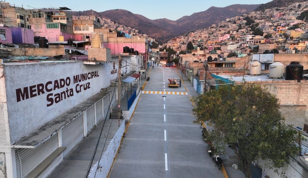 Rehabilitan calle Amatepec en Ecatepec de Morelos; invierten 10 mdp en infraestructura urbana. Foto: Especial