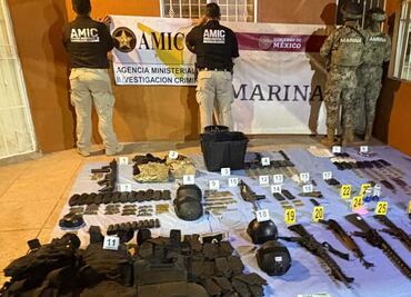 Aseguran 10 armas de fuego, droga y equipo táctico tras cateo de domicilio en Sonora; autoridades inician investigaciones