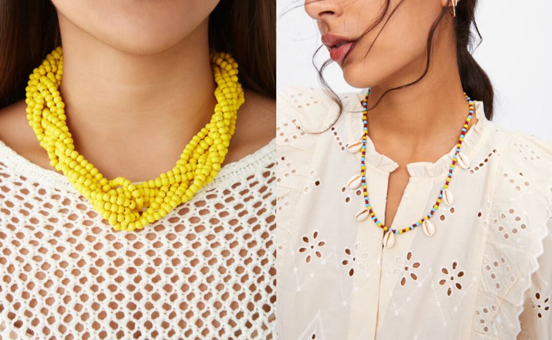 Collares con cuentas serán todo un must have esta temporada. Foto: Cortesía