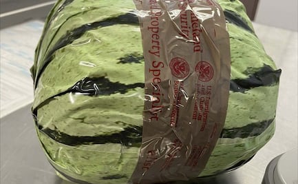 EU incauta metanfetamina "disfrazada" de sandía en cruce fronterizo con México